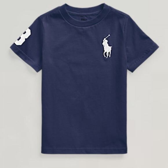 Polo by Ralph Lauren Dark Blue Tee with White Logo - Picture 1 of 10